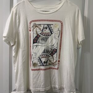 Lucky Brand White Graphic Tee